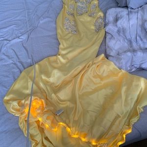 Yellow Light Up Prom Gown